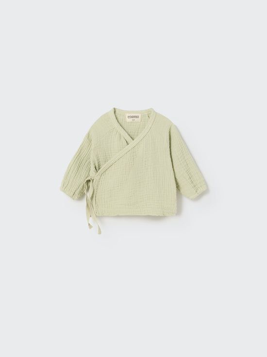 Tender Green Soft Gauze Newborn Top