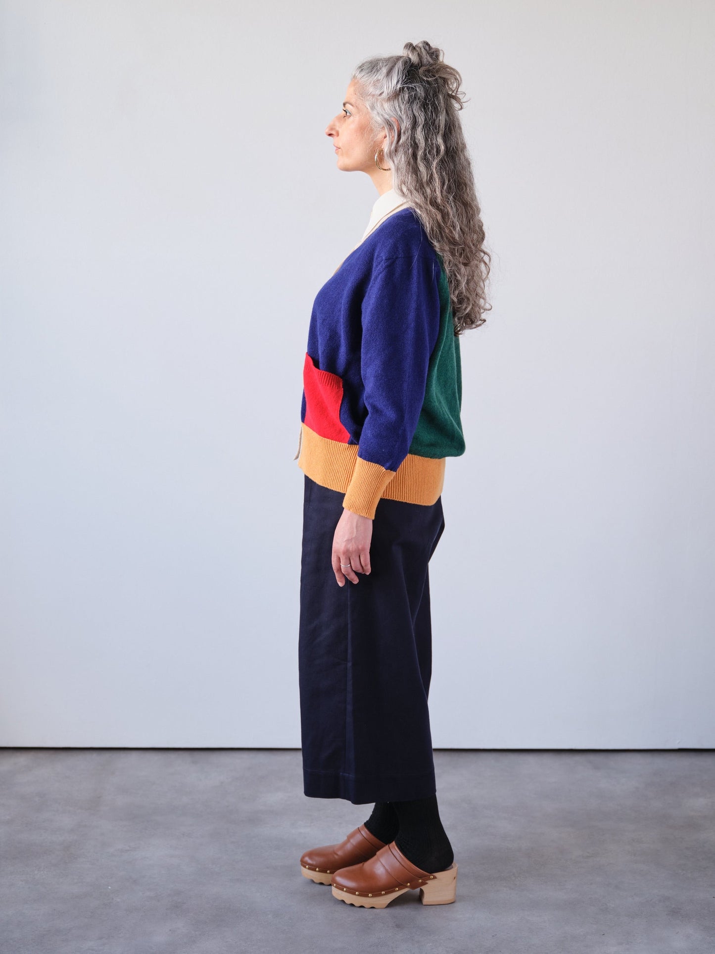 Multi Colour Block Cardigan