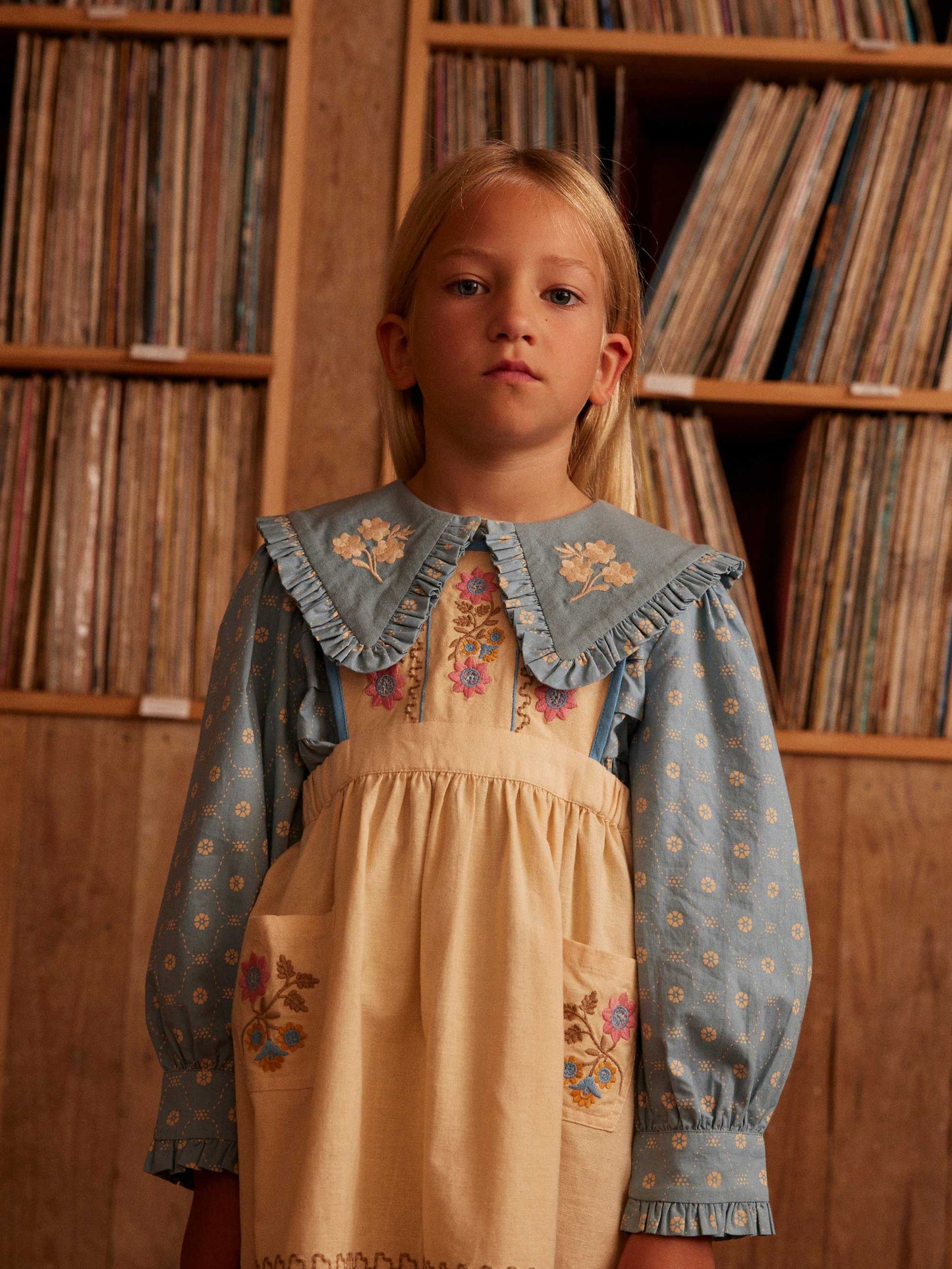 Dionne Blouse - Quilt Calico Blue Pebble