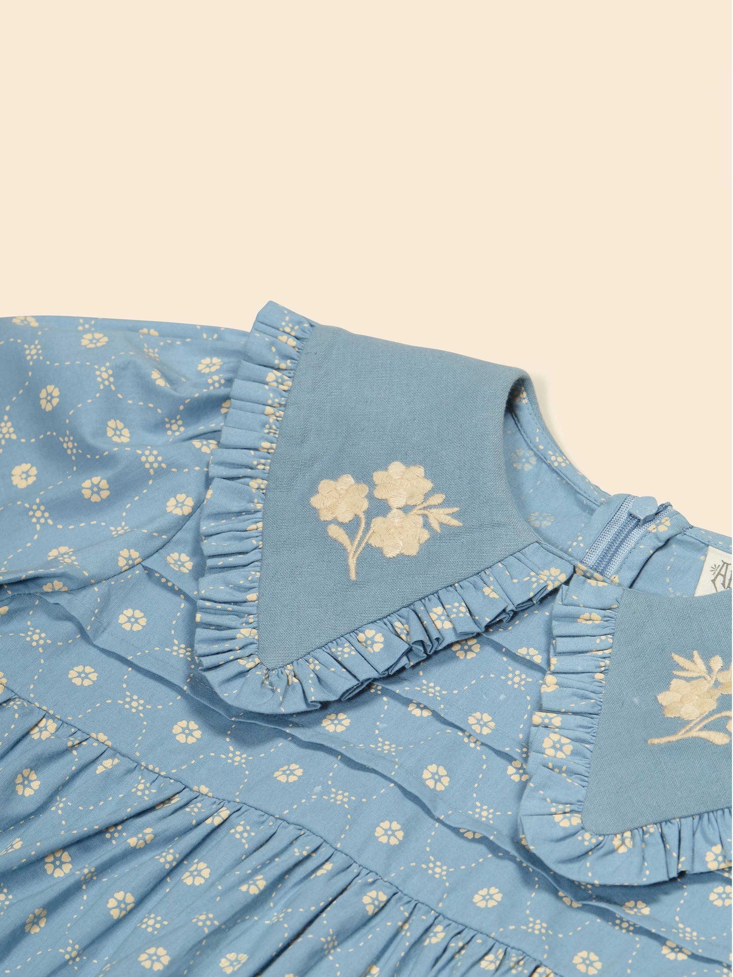 Dionne Blouse - Quilt Calico Blue Pebble