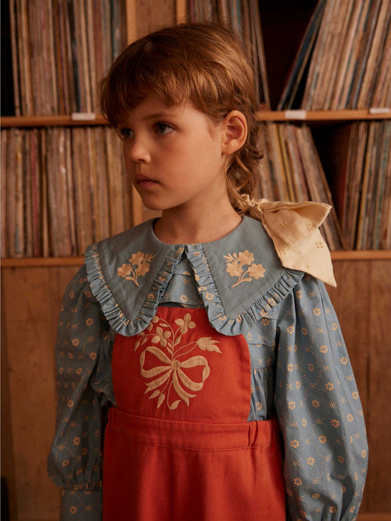 Dionne Blouse - Quilt Calico Blue Pebble