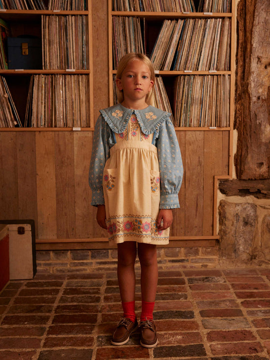 Dionne Blouse - Quilt Calico Blue Pebble