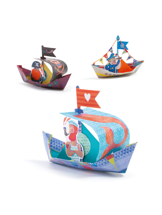 Boats on the Water Origami Kit