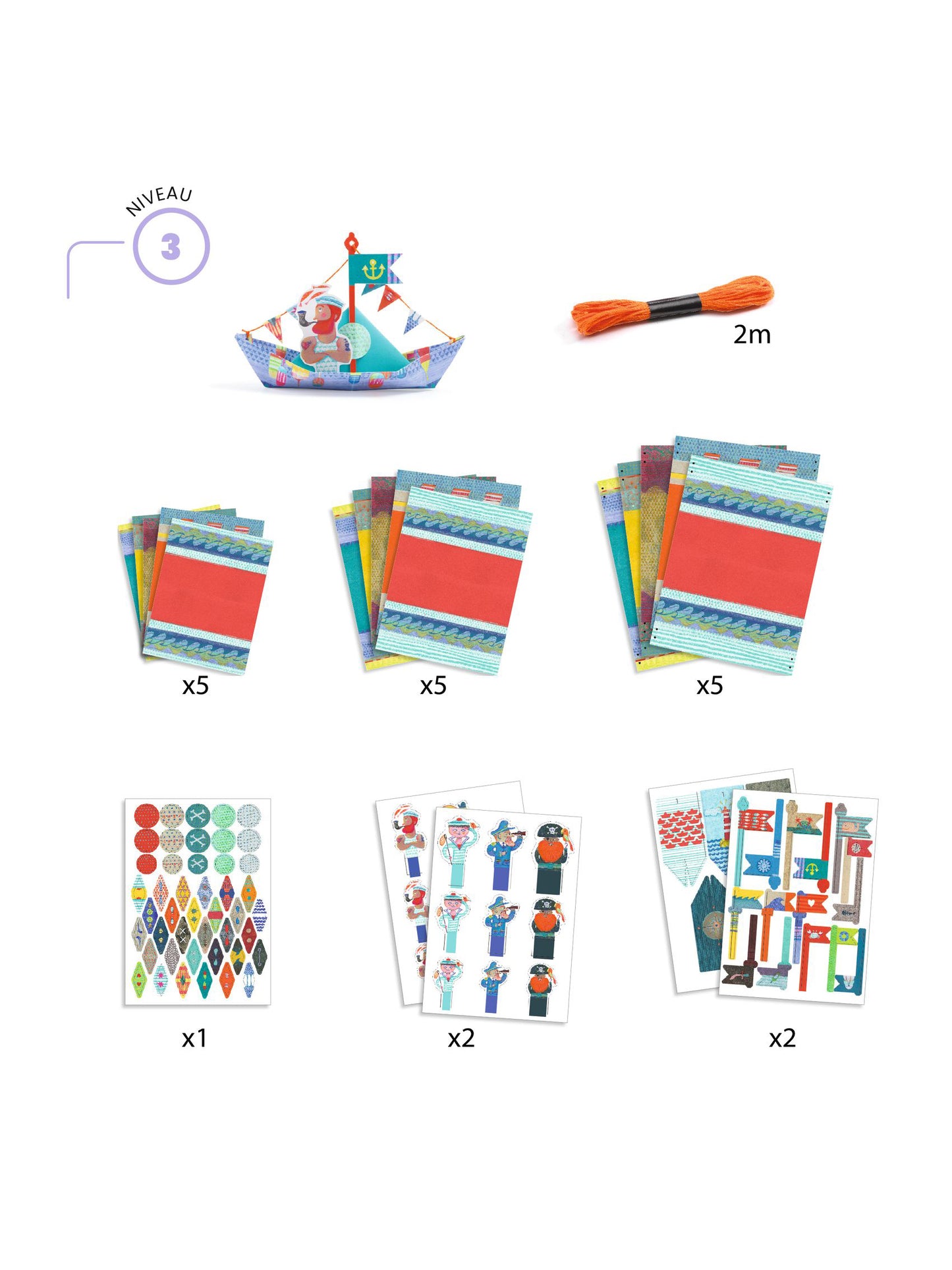 Boats on the Water Origami Kit