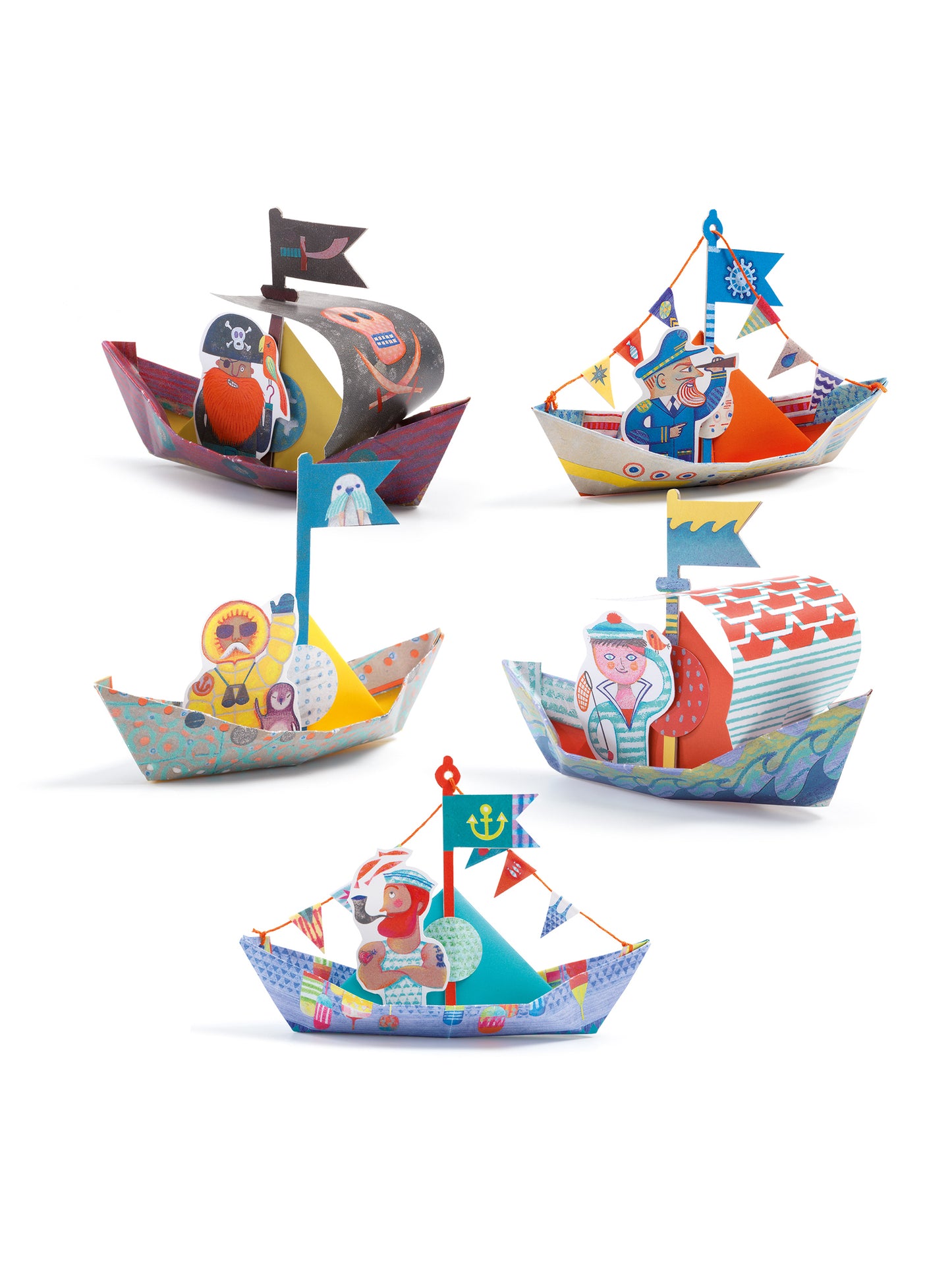 Boats on the Water Origami Kit