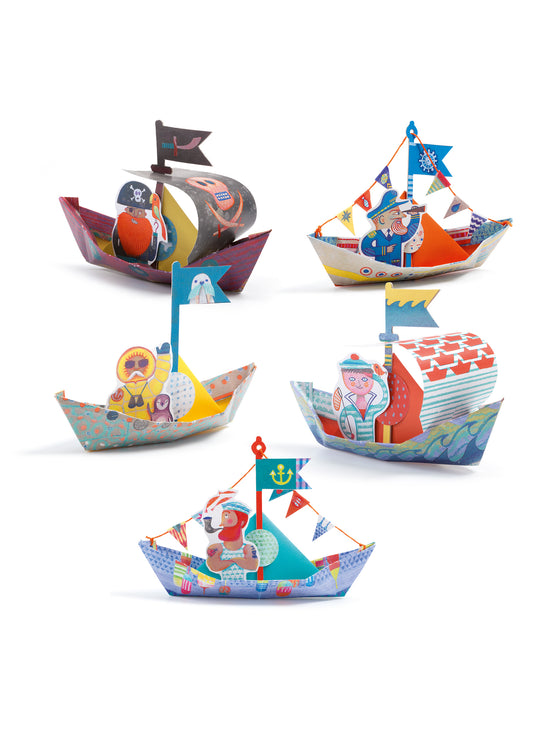 Boats on the Water Origami Kit