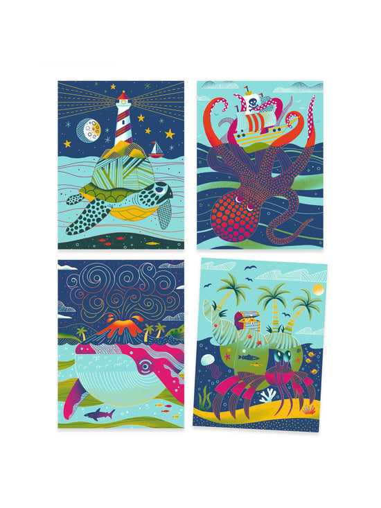 Above & Below Scratch Art