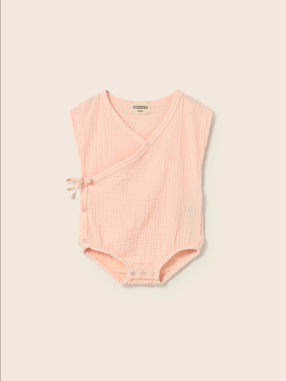 Cloud Pink Soft Gauze Cotton Newborn Bodysuit