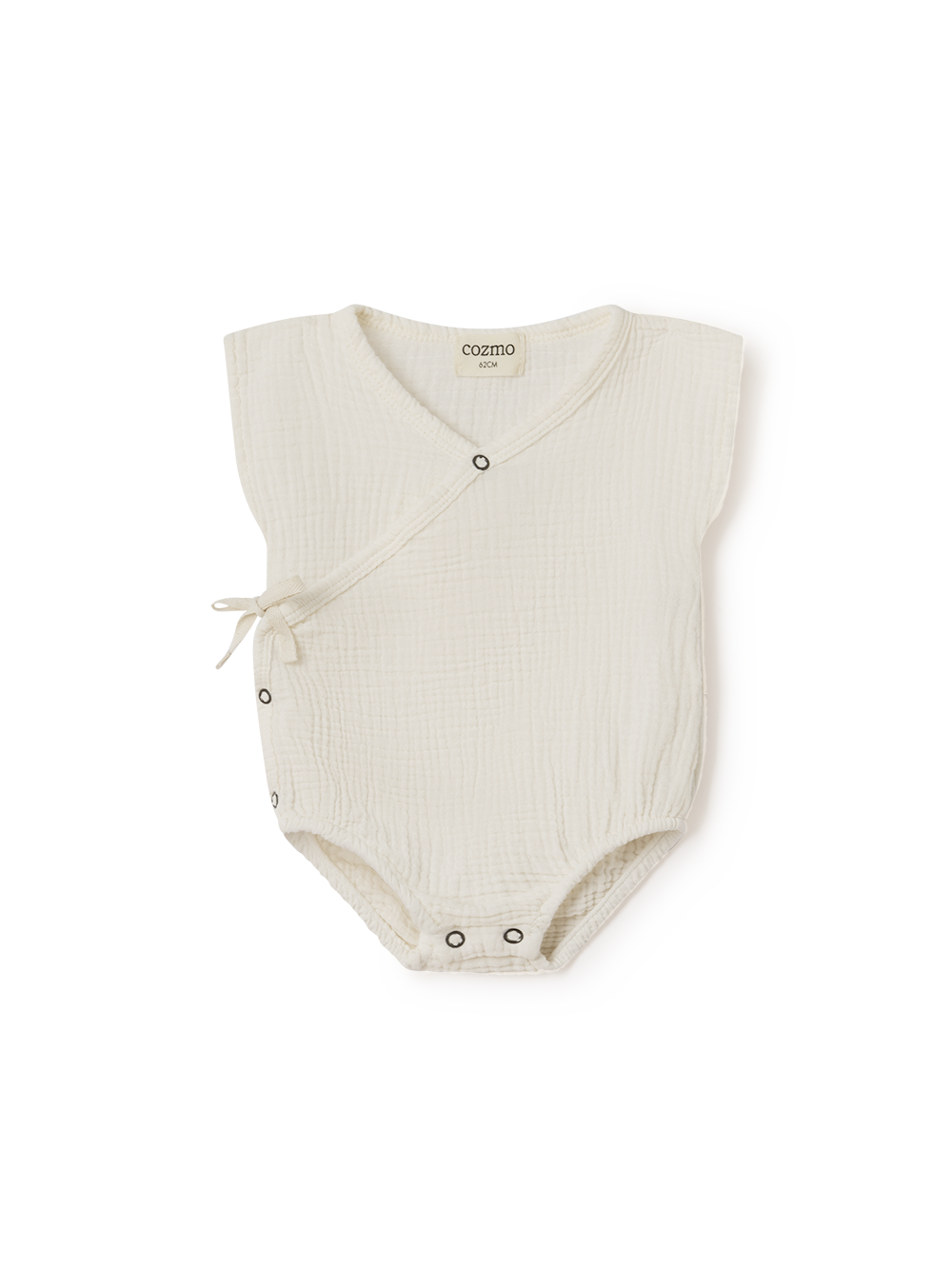 Ivory Soft Gauze Cotton Newborn Bodysuit