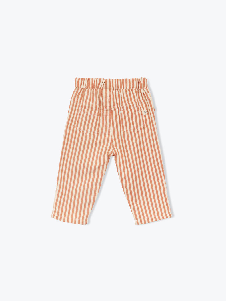 Chestnut Striped Baby Trousers