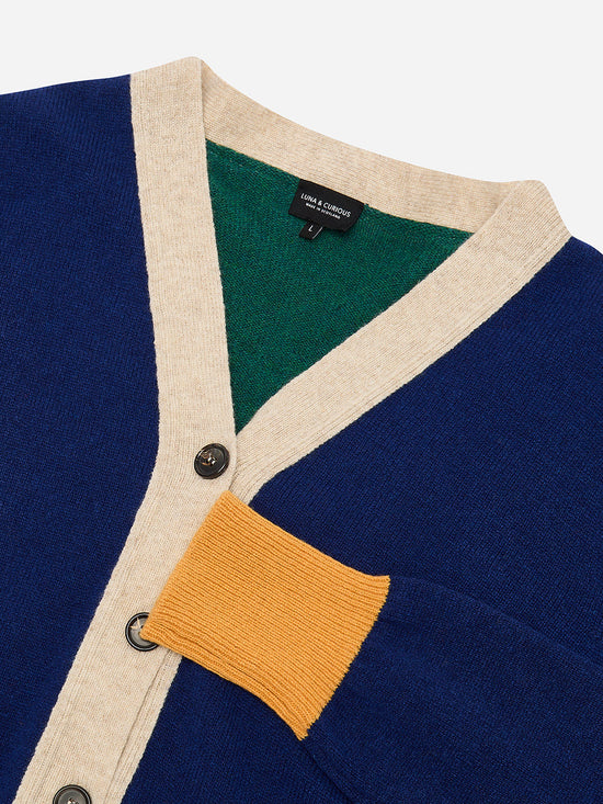 Multi Colour Block Cardigan