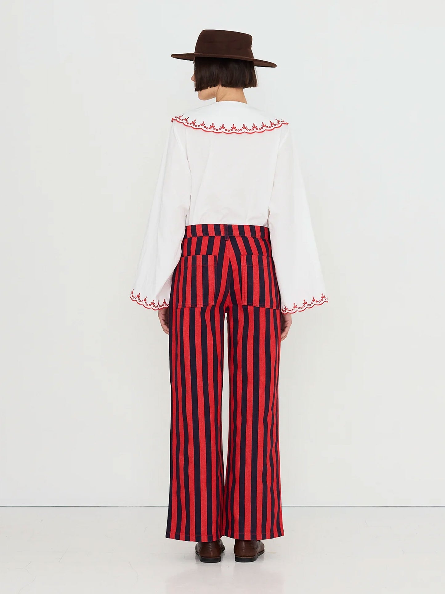 Embroidered Neck Shirt