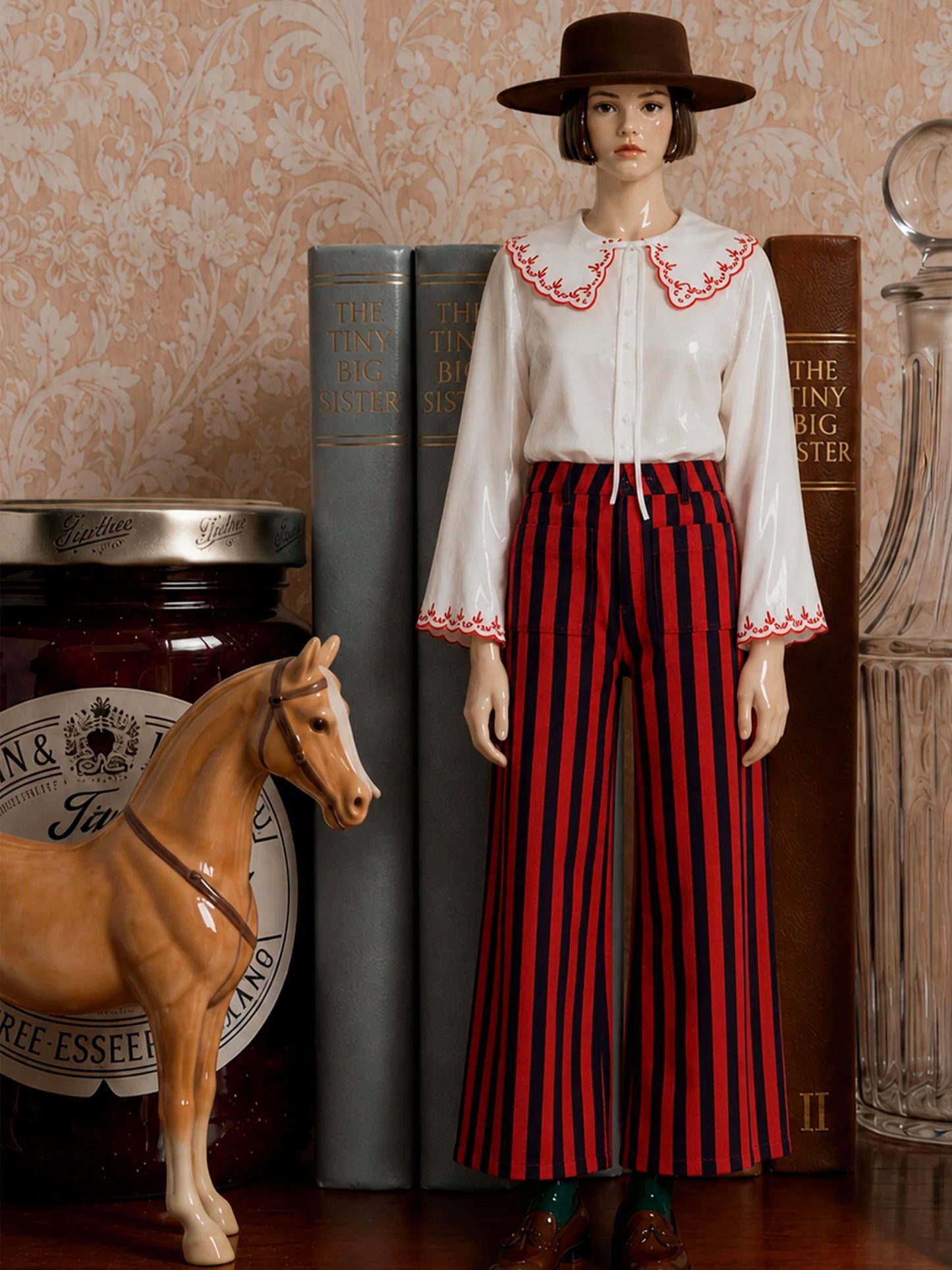 Embroidered Neck Shirt