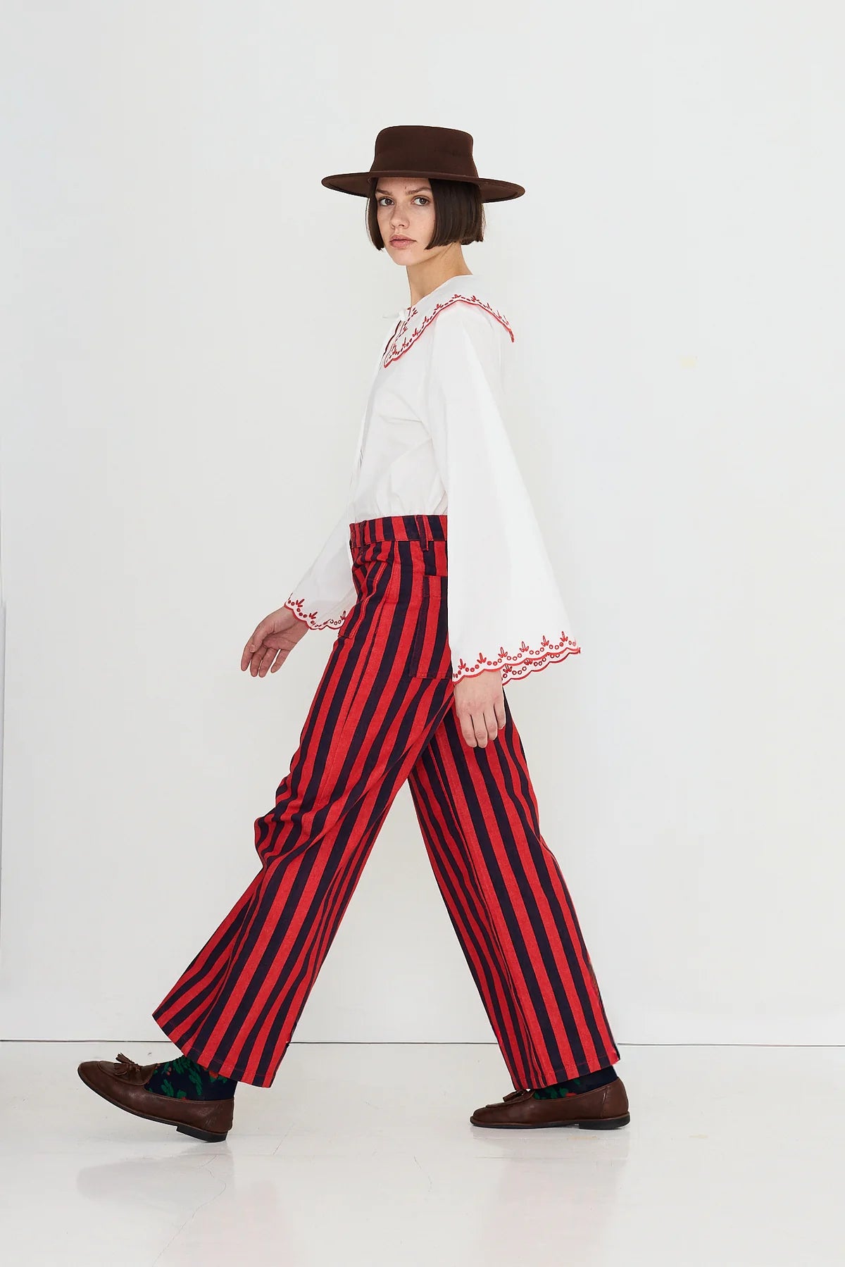 Embroidered Neck Shirt