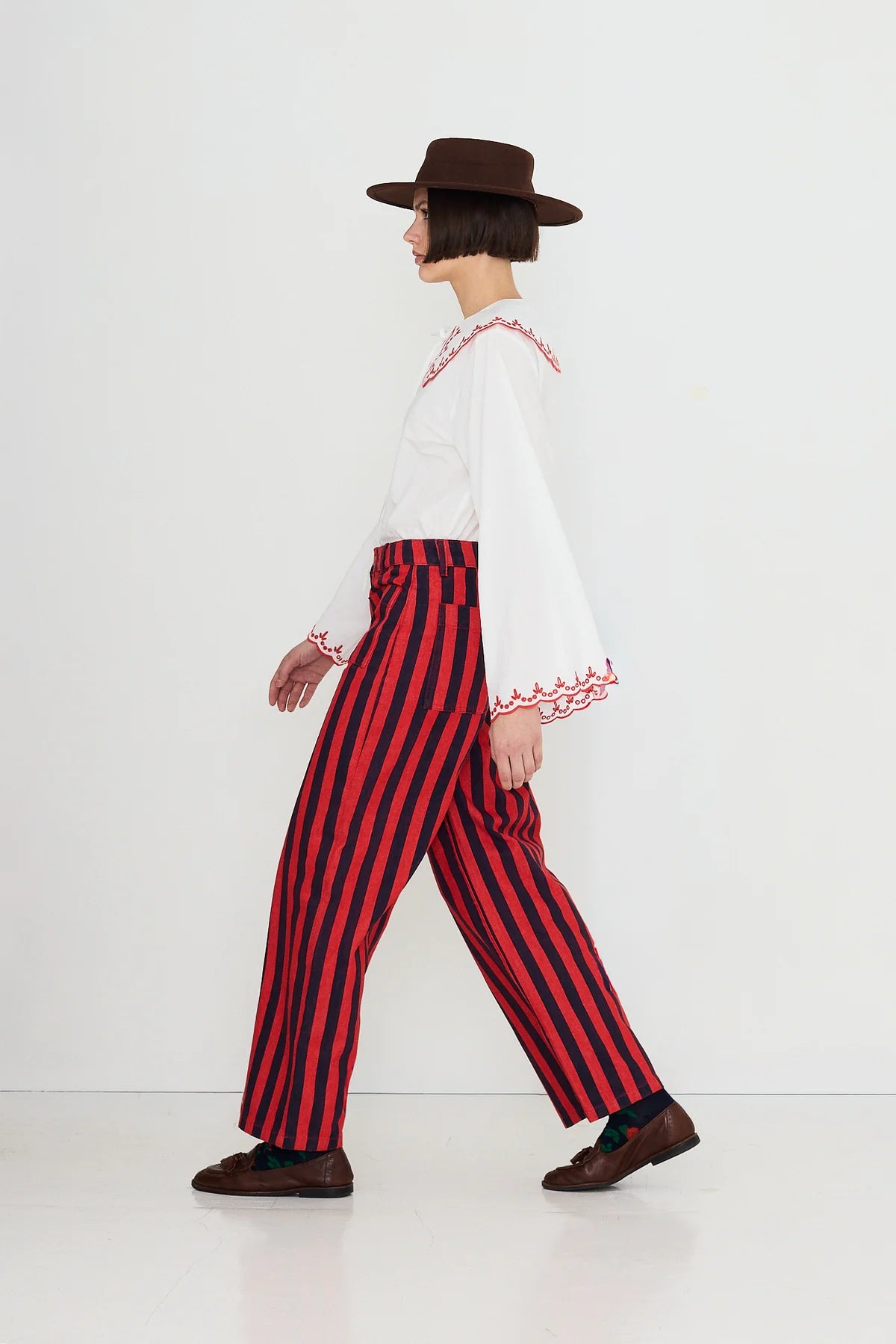 Embroidered Neck Shirt