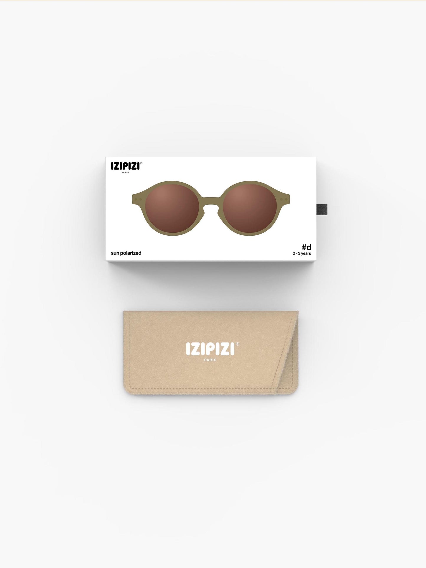 Glossy Khaki Baby Sunglasses