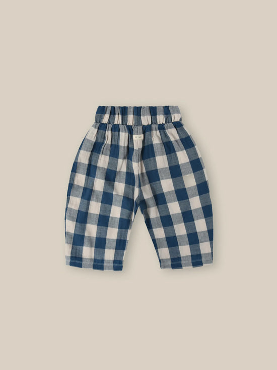Pottery Blue Gingham Fisherman Pants