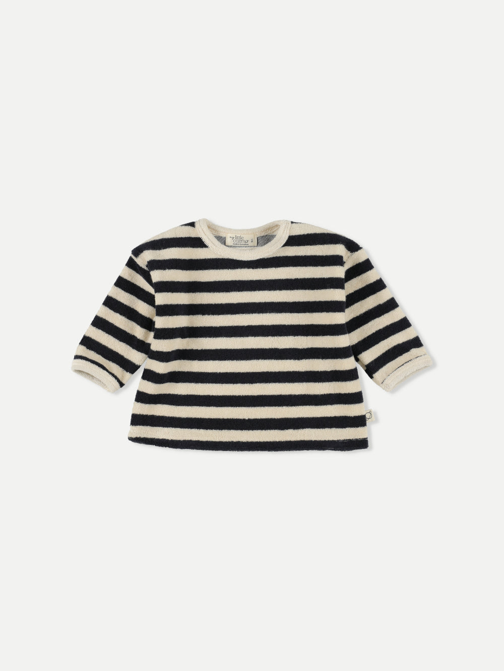 Navy Stripes Towelling Baby Top