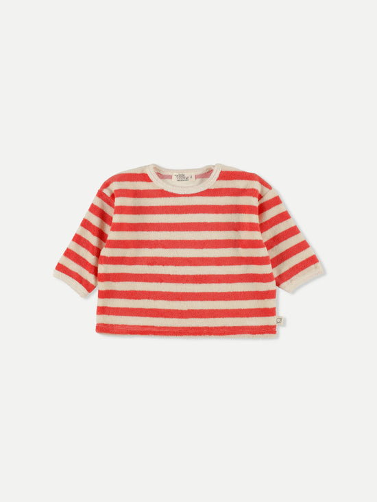 Pink Ruby Stripes Towelling Baby Top
