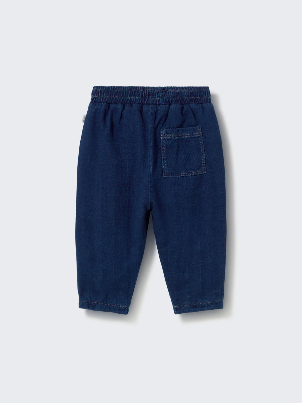Navy Herringbone Denim Baby Pants