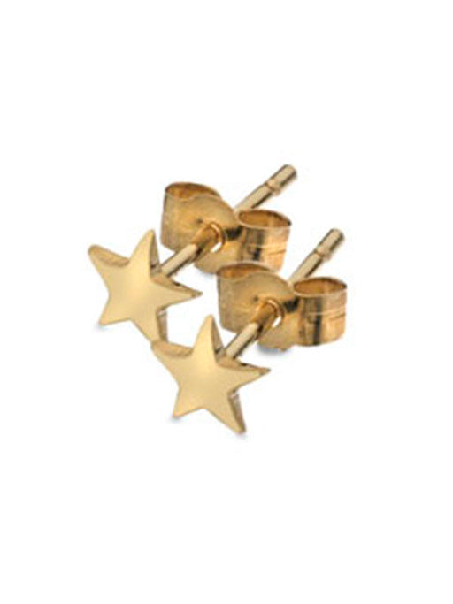 9ct Gold Star Stud Earrings