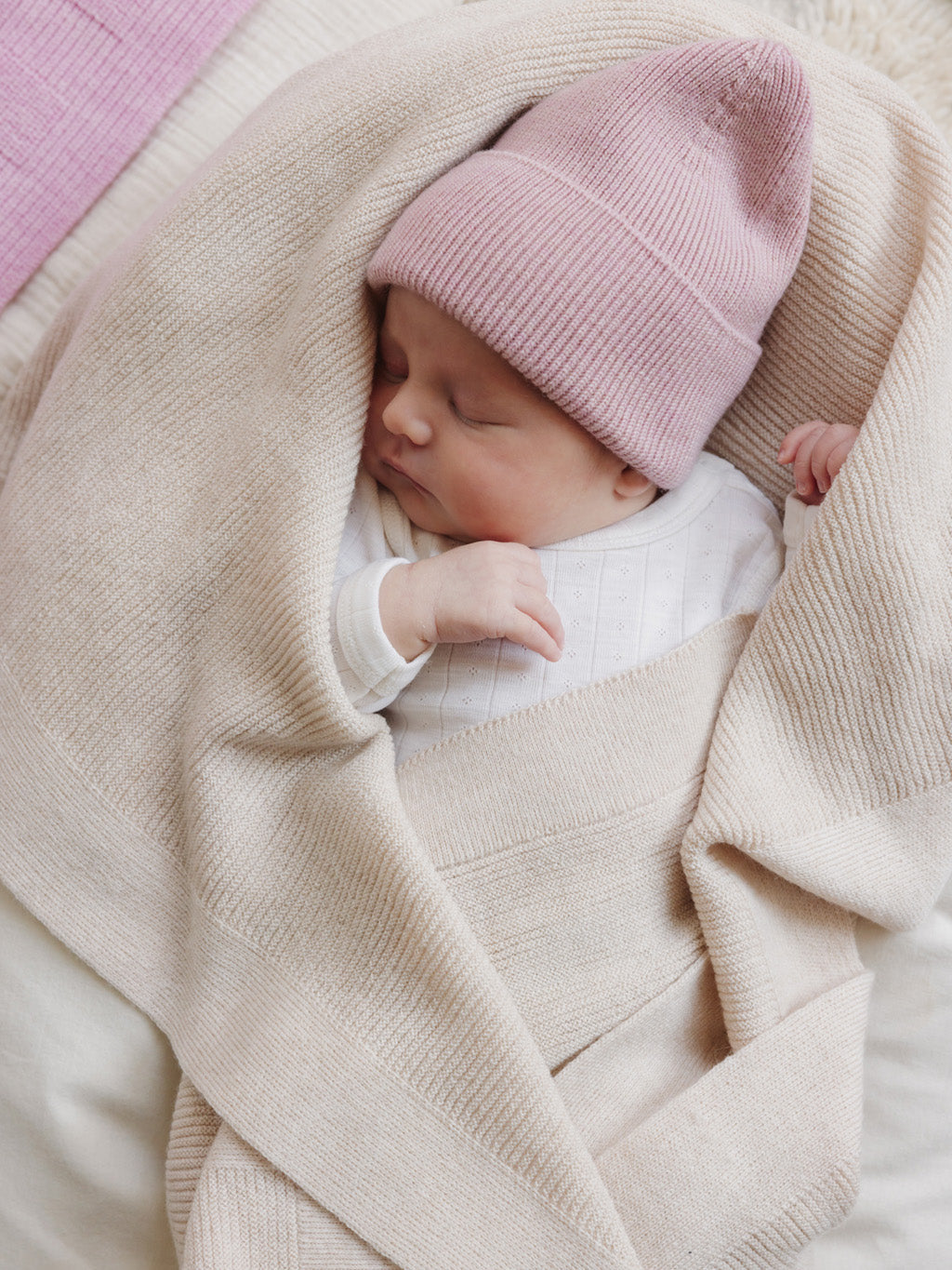 Cream Gust Baby Blanket