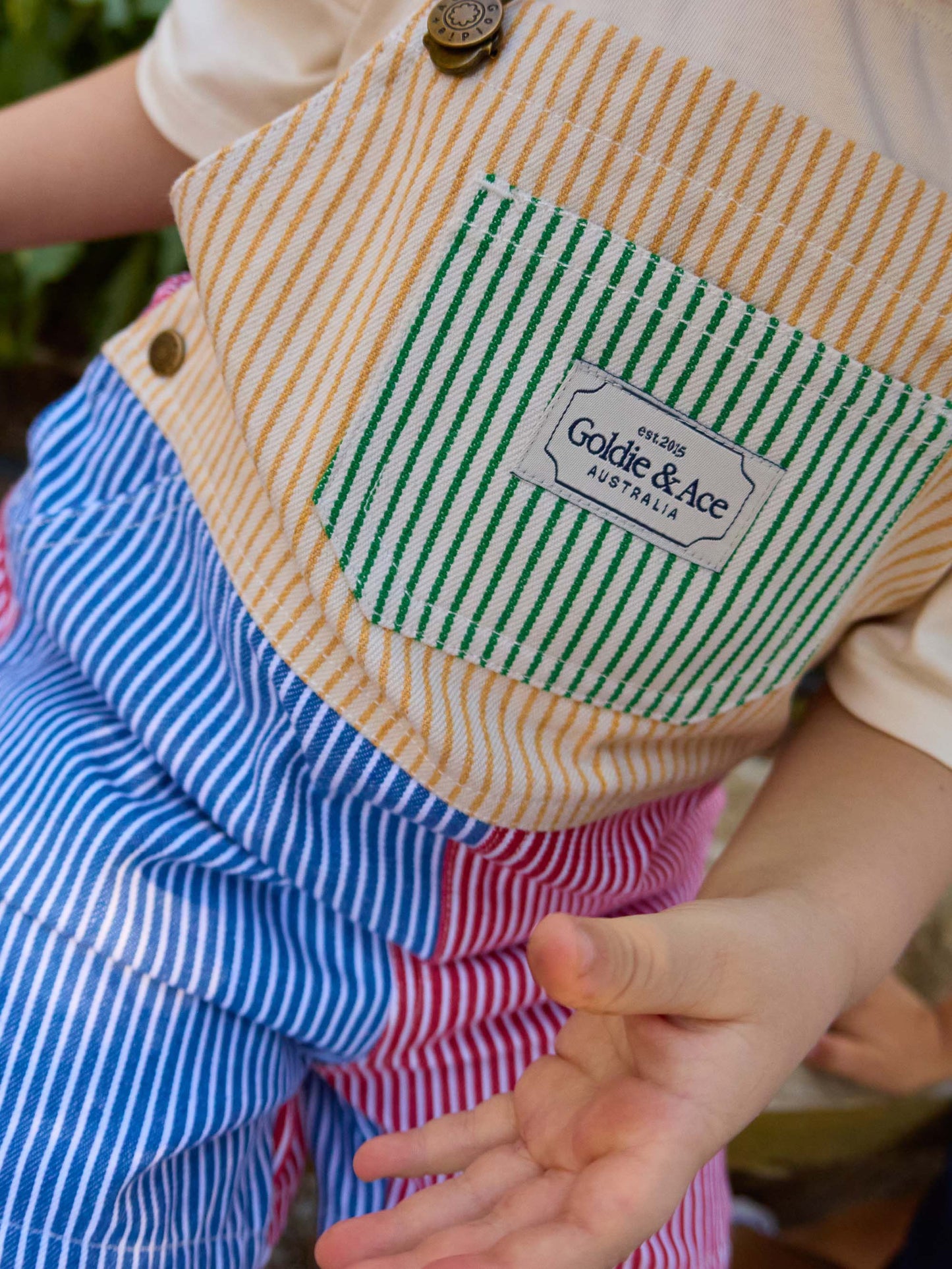 Patchwork Stripe Burton Overalls