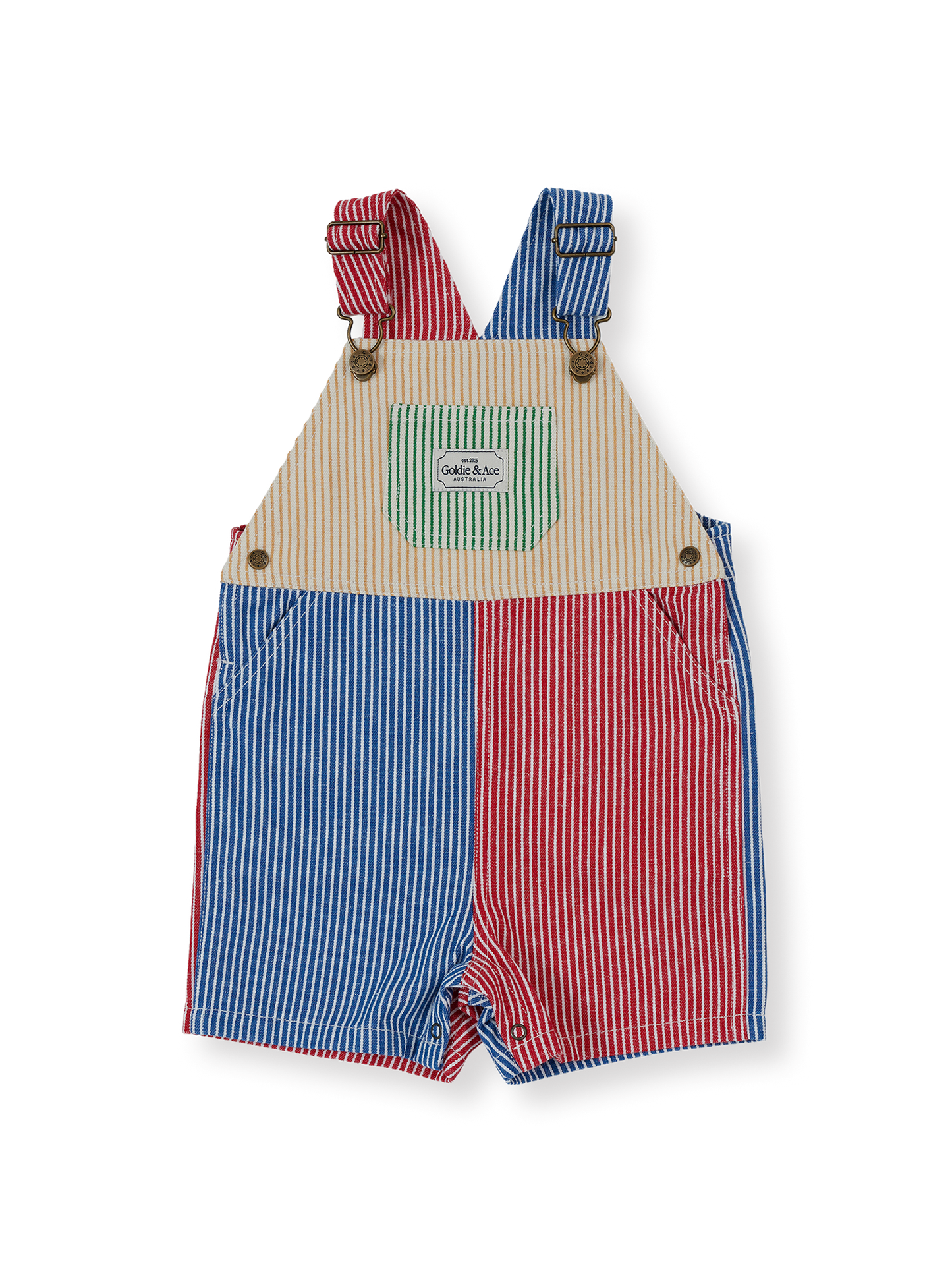 Patchwork Stripe Burton Overalls