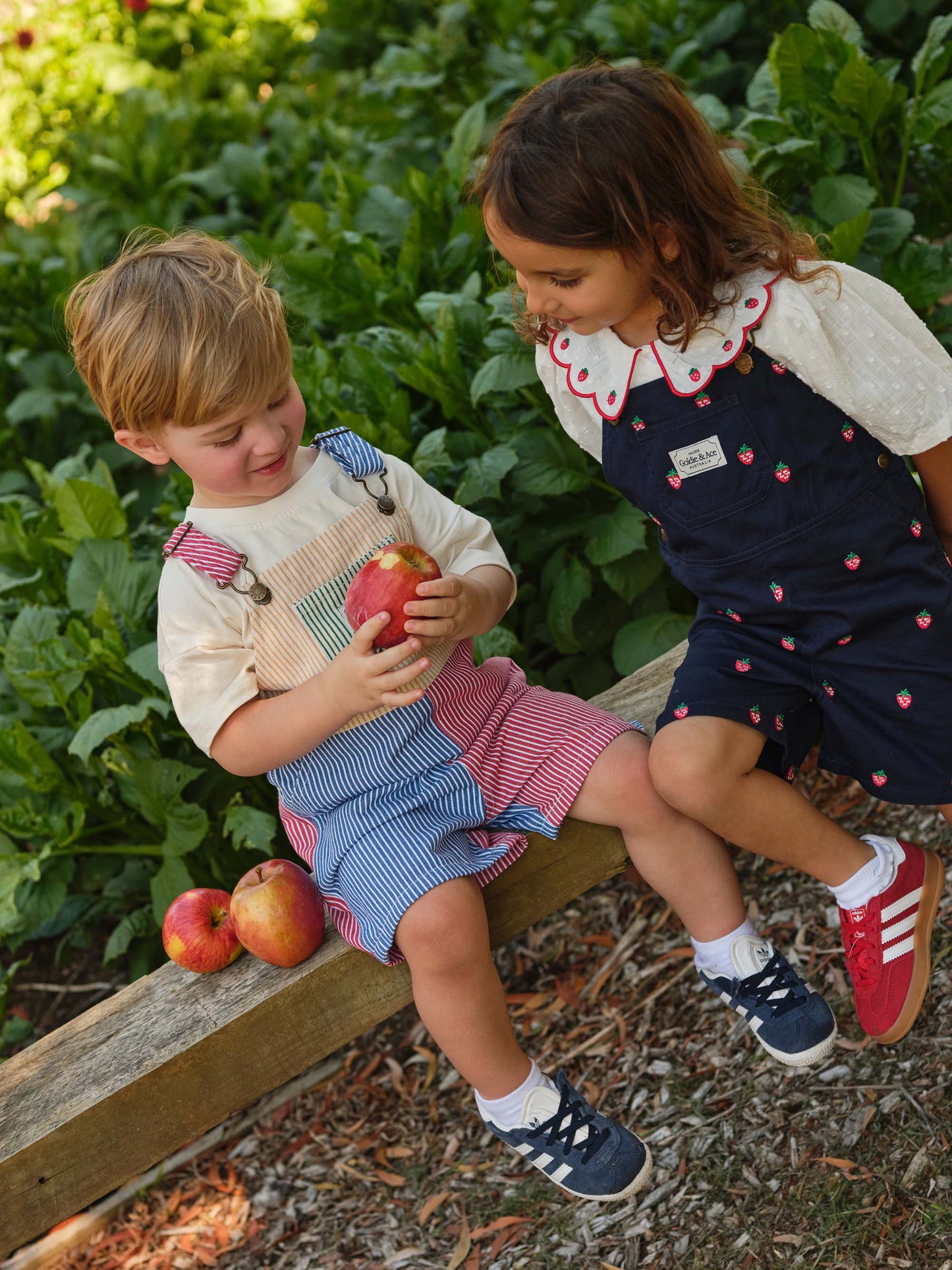 Patchwork Stripe Burton Overalls