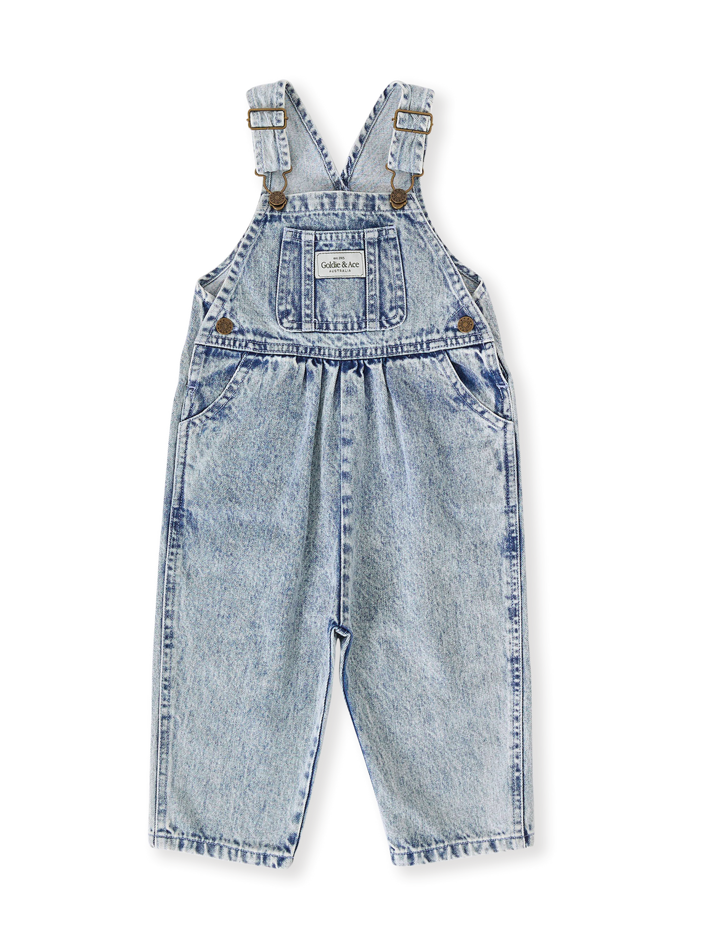 Austin Vintage Washed Denim Overalls