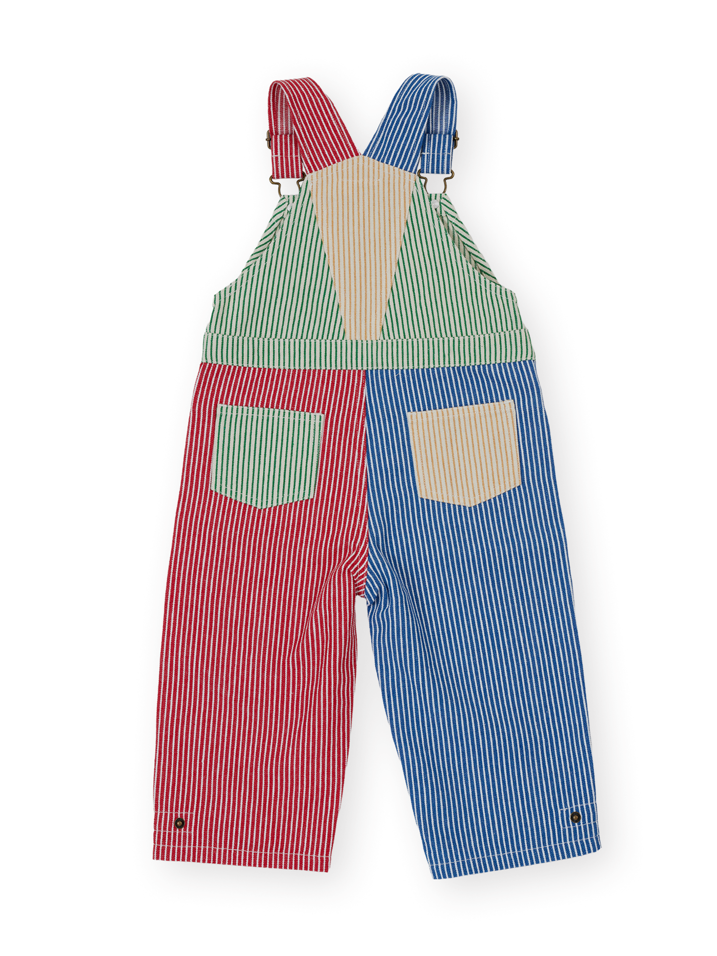 Patchwork Stripe Blake Overalls