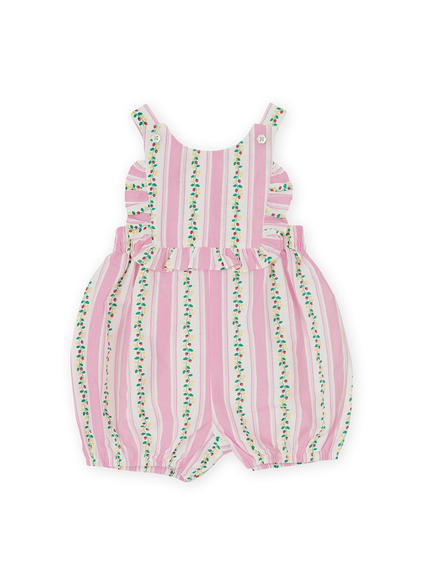Antique Stripe Strawberry Bubble Romper