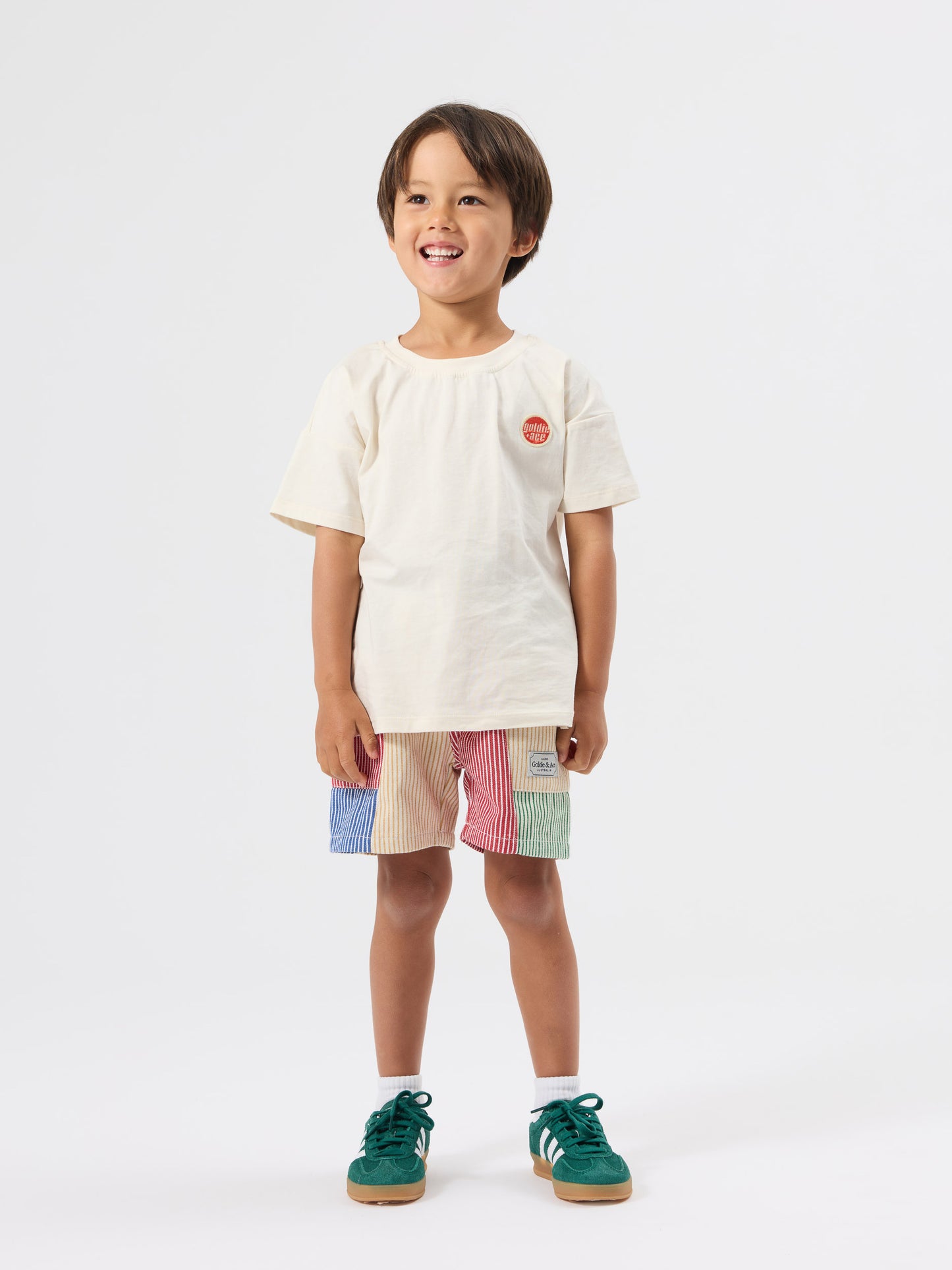 Patchwork Stripe Noah Pocket Shorts