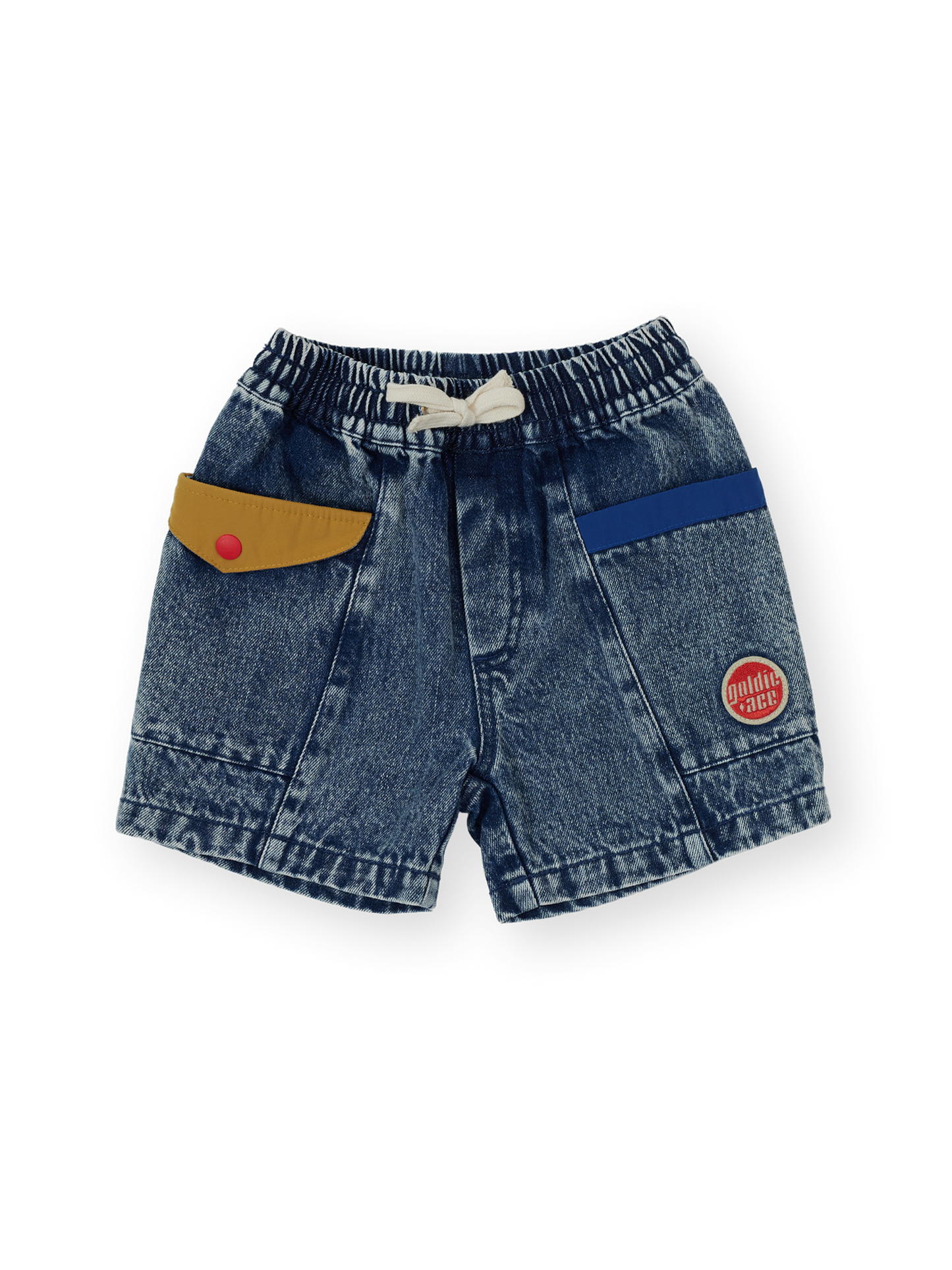 Colour Block Vintage Denim Shorts