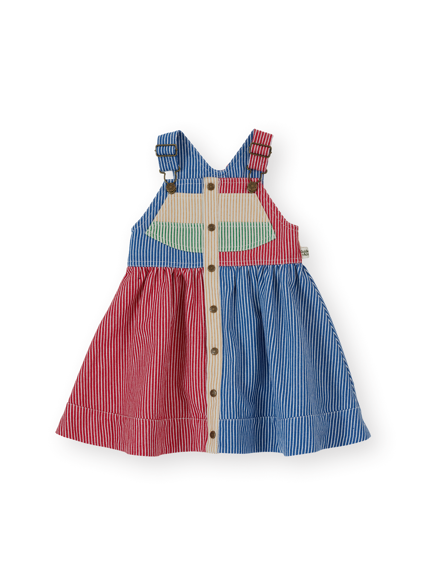 Patchwork Stripe Heidi Pinafore Dress