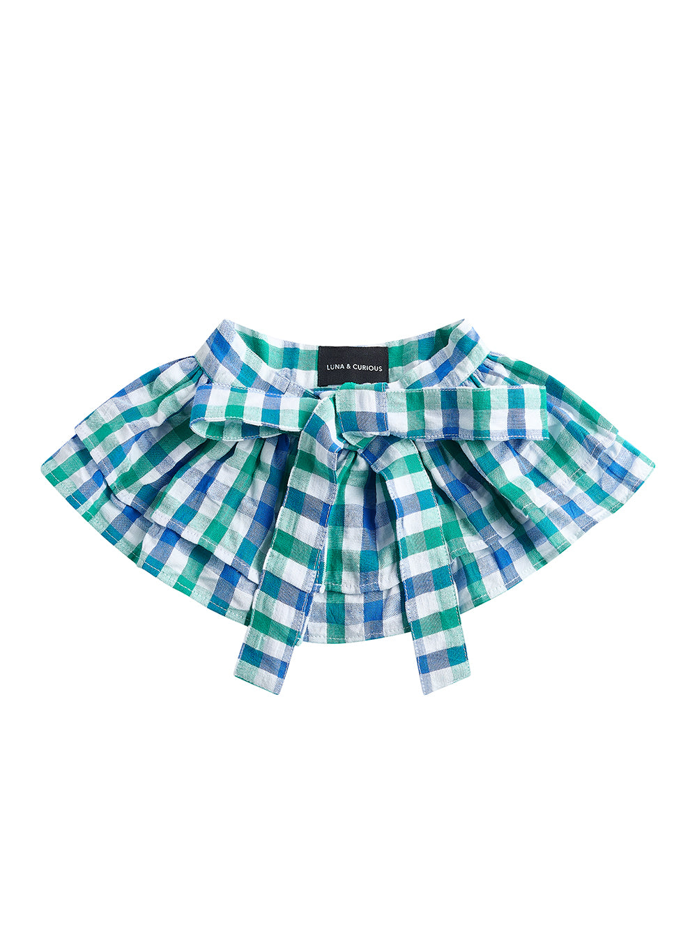 Green, Blue & White Gingham Collar