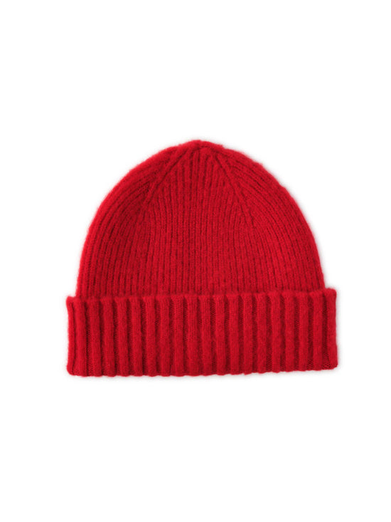 Red Brushed Wool Hat