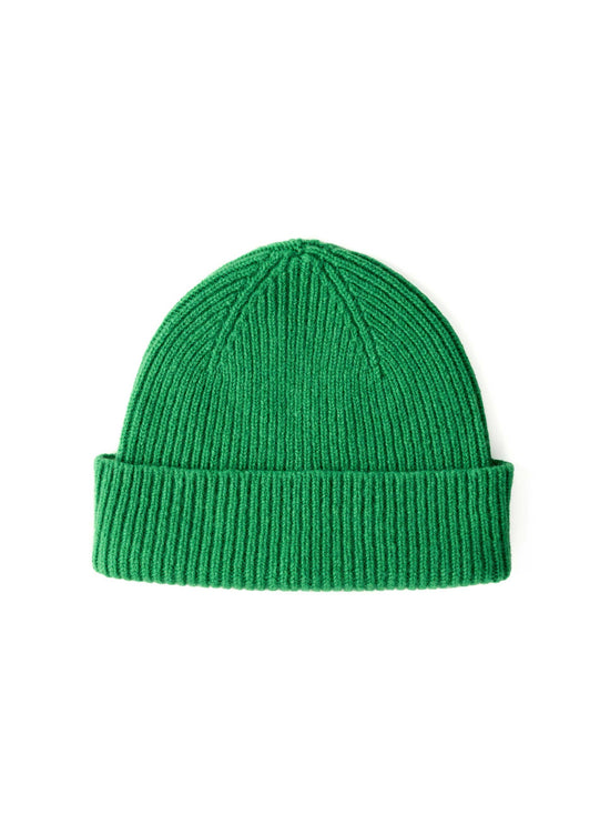 Green Ribbed Wool Hat