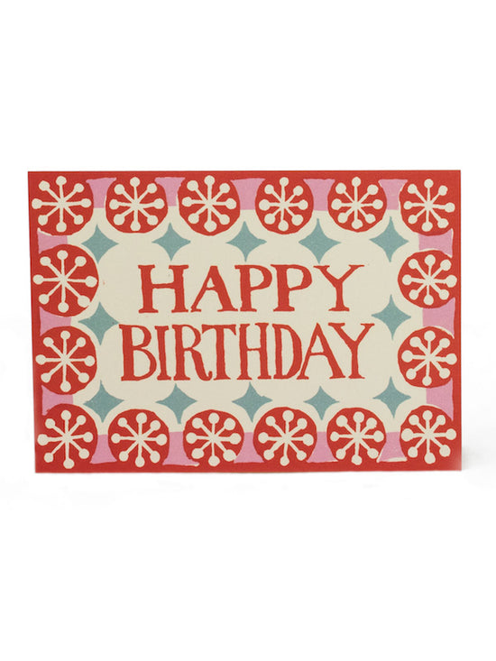 Coral & Pink Happy Birthday Card