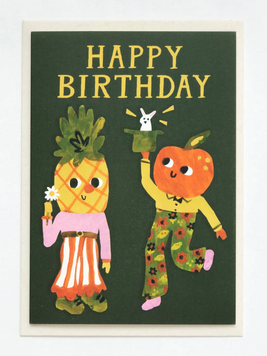 Load image into Gallery viewer, Pineapple &amp;amp; Orange Birthday Card
