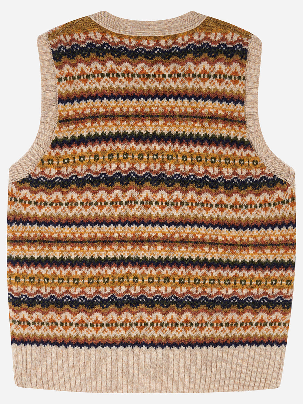 Hazel V-Neck Buttoned Fairisle Vest