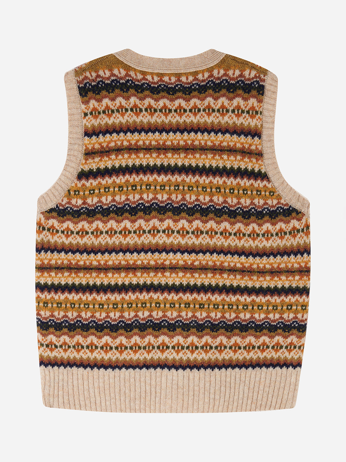 Hazel V-Neck Buttoned Fairisle Vest