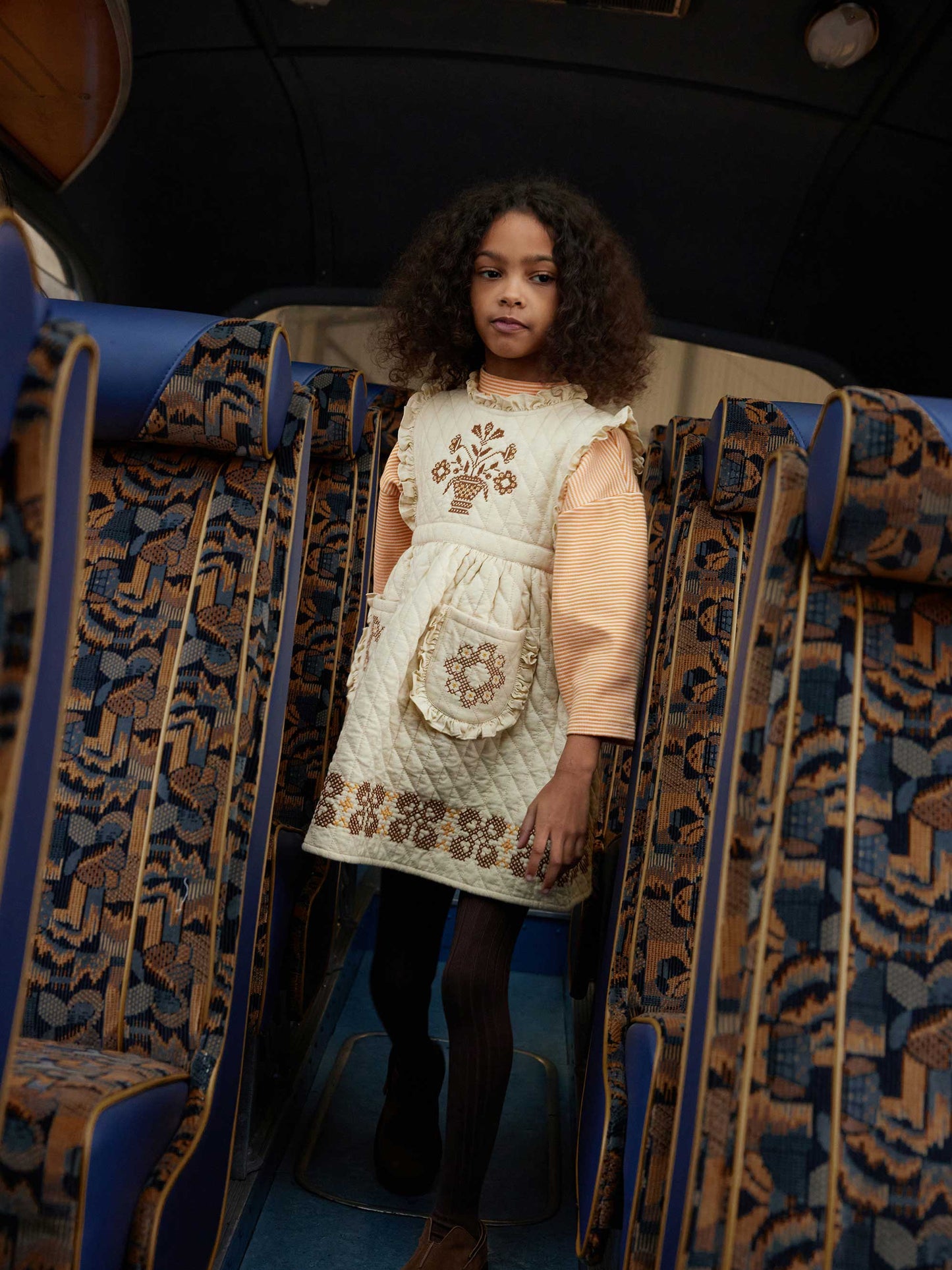 Cream Ida Quilted Dress
