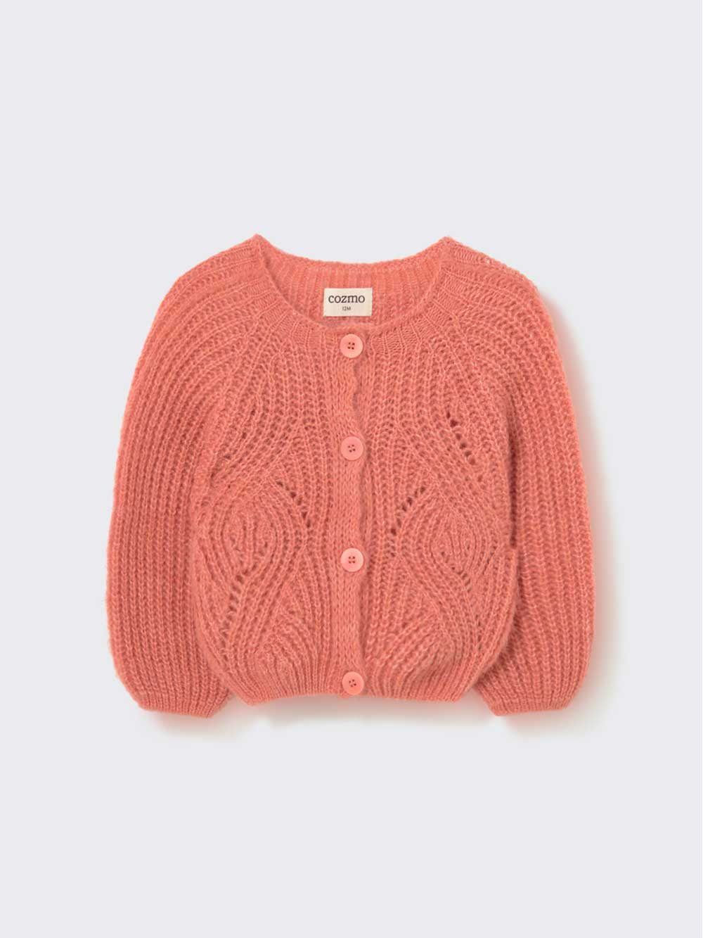 Pink Siena Light Knit Baby Cardigan