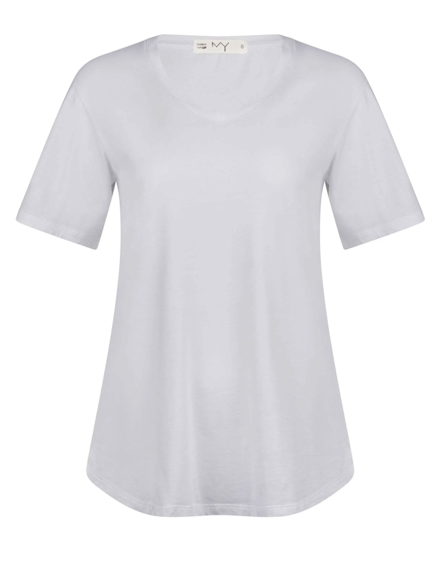 Dotty V-Neck White T-Shirt
