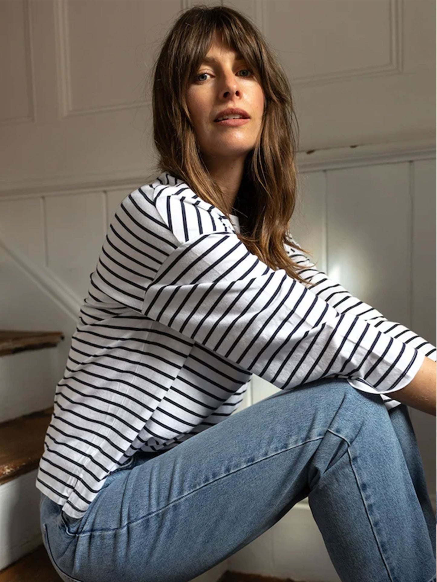 Erin Navy Breton T-Shirt