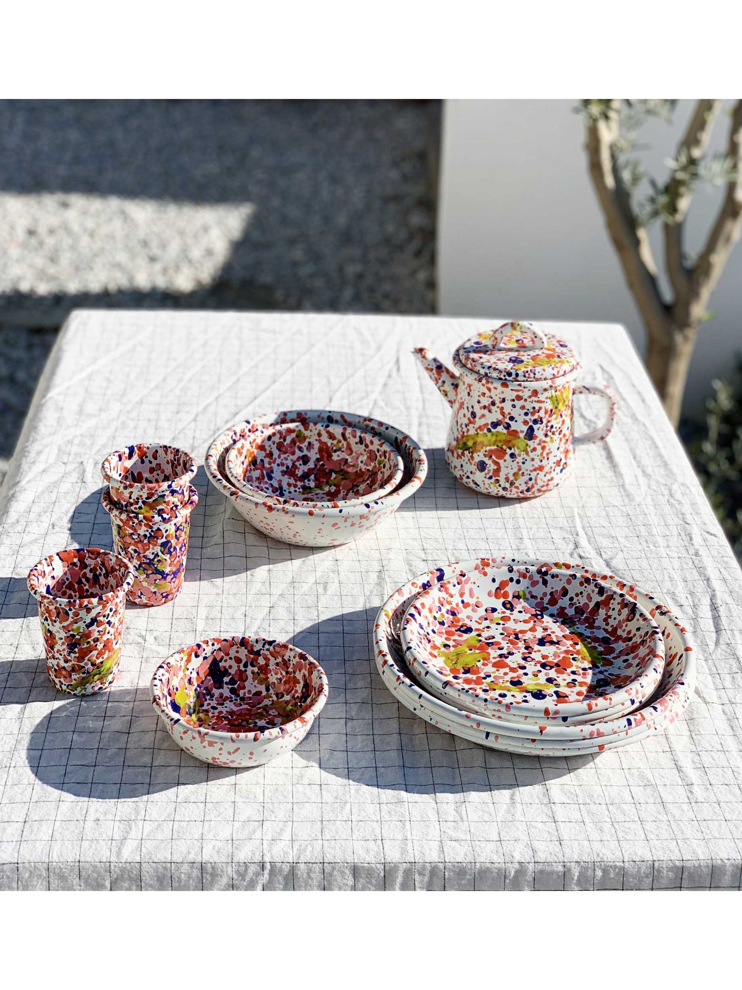 Cream Island Breeze Enamel Bowl