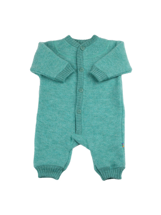 Sea Green Fleece Baby Jumpsuit