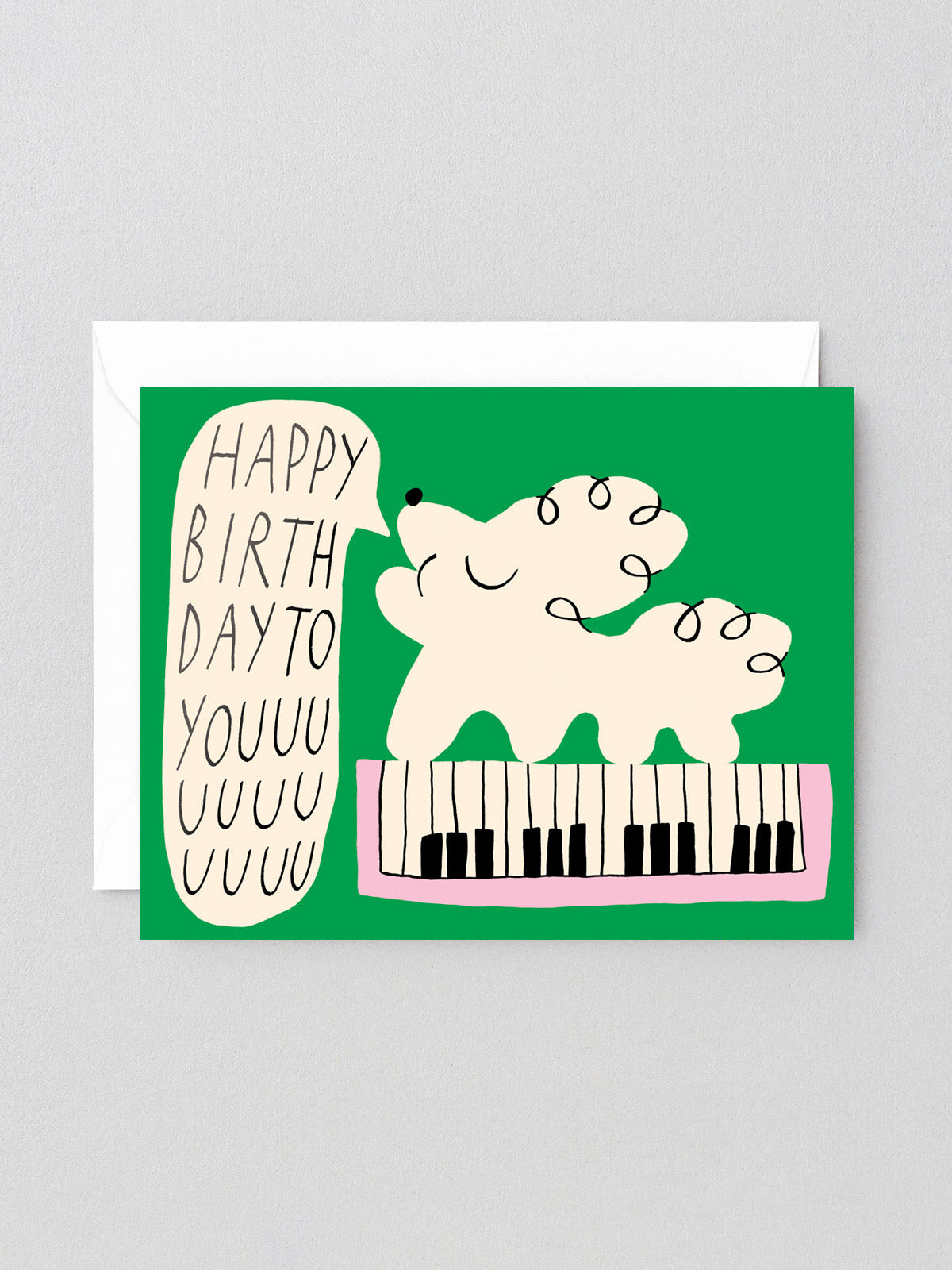 Dog & Keyboard Birthday Card