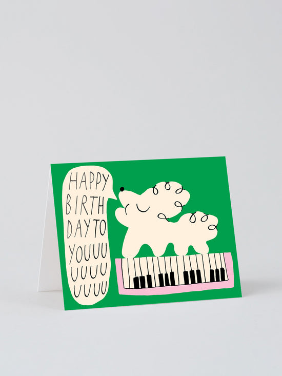 Dog & Keyboard Birthday Card